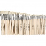 Nature Line Pinsel, 00+0+1+2+4+8+12+14+20+22, L 17,5-20,5 cm, B 3-22 mm, Flach, 10x12 Stk/ 1 Pck