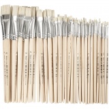 Nature Line Pinsel, 00+0+1+2+4+12+14+20, L 18-22 cm, B 3-20 mm, Flach, 68 Stk/ 1 Pck