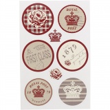 Stickers, Blatt 9x14 cm, 4 Bl. sort./ 1 Pck