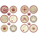 Stickers, Blatt 9x14 cm, 4 Bl. sort./ 1 Pck