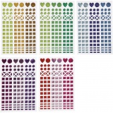 Mosaik-Sticker, D 8-14 mm, Blatt 11x16,5 cm, Sortierte Farben, 10 Bl./ 1 Pck