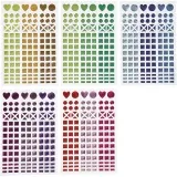 Mosaik-Sticker, D 8-14 mm, Blatt 11x16,5 cm, Sortierte Farben, 10 Bl./ 1 Pck