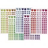Mosaik-Sticker, D 8-14 mm, Blatt 11x16,5 cm, Sortierte Farben, 10 Bl./ 1 Pck