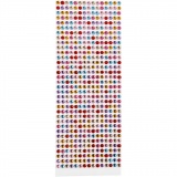 Strassstein-Sticker, D 4-6 mm, 16x9,5 cm, Sortierte Farben, 10 Bl./ 1 Pck