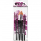 Gold Line Pinsel, 0+1+2+4+8+12+18+22, L 16,5-21 cm, B 1-8 mm, rund, 8 Stk/ 1 Pck