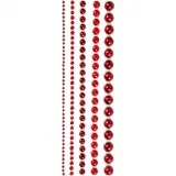 Halbperlen, Größe 2-8 mm, Rot, 140 Stk/ 1 Pck