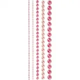 Halbperlen, Größe 2-8 mm, Pink, 140 Stk/ 1 Pck