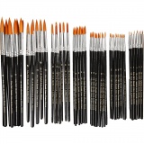 Gold Line Pinsel, 1+2+4+8+12+18+22, L 17-21 cm, B 1-7 mm, rund, 7x12 Stk/ 1 Pck