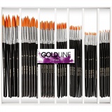 Gold Line Pinsel, 1+2+4+8+12+18+22, L 17-21 cm, B 1-7 mm, rund, 7x12 Stk/ 1 Pck