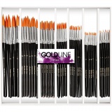 Gold Line Pinsel, Nr. 1+2+4+8+12+18+22, L 17-21 cm, B 1-7 mm, rund, 7x12 Stk/ 1 Pck