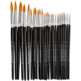 Gold Line Pinsel, 0+1+2+4+8+12+18+22, L 17-21,5 cm, B 1-7 mm, rund, 36 Stk/ 1 Pck