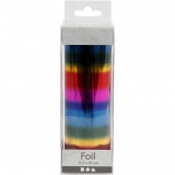 Dekofolie, B 15,5 cm, Dicke 0,02 mm, Regenbogenfarben, 50 cm/ 1 Rolle