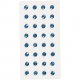 Strasssteine, D 8 mm, Blau, 32 Stk/ 1 Pck