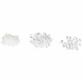 Kunstflocken/-schnee, Weiß mit Glitter, 35+35+8 g, 3 Dose/ 1 Pck