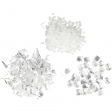 Kunstflocken/-schnee, Weiß mit Glitter, 3 Dose/ 1 Pck, 35+35+8 g