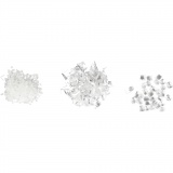 Kunstflocken/-schnee, Weiß mit Glitter, 3 Dose/ 1 Pck, 35+35+8 g