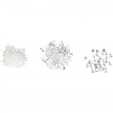 Kunstflocken/-schnee, Weiß mit Glitter, 35+35+8 g, 3 Dose/ 1 Pck