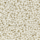 Mini Beads - Sortiment, Größe 0,6-0,8+1,5-2+3 mm, Perlmutt, 3x45 g/ 1 Pck