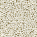 Mini Beads - Sortiment, Größe 0,6-0,8+1,5-2+3 mm, Perlmutt, 3x45 g/ 1 Pck