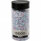 Mini Beads - Sortiment, Größe 0,6-0,8+1,5-2+3 mm, Pastellfarben, 600 g/ 1 Dose