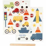 Rub-on Stickers, Transport, Blatt 12,2x15,3 cm, 1 Pck