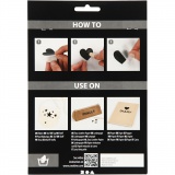 Rub-on Stickers, Buchstaben & Zahlen, H 17 mm, B 17 mm, Blatt 12,2x15,3 cm, Weiß, 1 Pck
