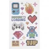 Diamant-Sticker, Spielerei, Blatt 10x16 cm, 1 Bl.