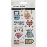 Diamant-Sticker, Spielerei, Blatt 10x16 cm, 1 Bl.