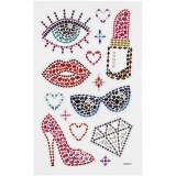 Diamant-Sticker, Party, Blatt 10x16 cm, 1 Bl.