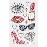 Diamant-Sticker, Party, 10x16 cm, 1 Bl.