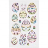 Diamant-Sticker, Ostereier, Blatt 10x16 cm, 1 Bl.