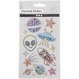 Diamant-Sticker, Im All, Blatt 10x16 cm, 1 Bl.