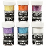 Glitter, Sortierte Farben, 6x20 g/ 1 Pck