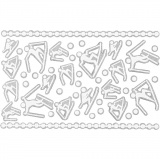 Moosgummi-Sticker, Skiläufer, Blatt 9x14 cm, Größe 5-30 mm, Weiß, 1 Bl.