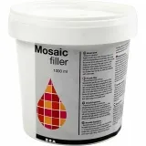 Mosaik-Fugenmasse, Weiß, 1000 ml/ 1 Eimer