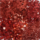 Glitter-/Pailletten-Sortiment, Rot, 6x5 g/ 1 Pck