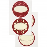 Sticker, D 6,5 cm, Blatt 9x14 cm, 4 Bl. sort./ 1 Pck