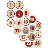 Sticker Kalenderzahlen, D 4 cm, Blatt 9x14 cm, 4 Bl. sort./ 1 Pck