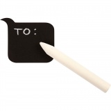 Tafel-Sticker, Kreise und Sprechblasen, Blatt 14x18 cm, Schwarz, 2 Bl. sort./ 1 Pck