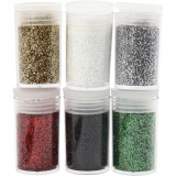 Glitter, Sortierte Farben, 6x5 g/ 1 Pck