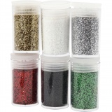 Glitter, Sortierte Farben, 6x5 g/ 1 Pck