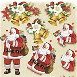 3D-Découpage-Motive, Nikolaus und Weihnachtssterne, Blatt 21x30 cm, 4 Bl./ 1 Pck