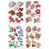 3D-Découpage-Motive, Blumen, Blatt 21x30 cm, 4 Bl./ 1 Pck