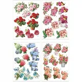 3D-Découpage-Motive, Blumen, Blatt 21x30 cm, 4 Bl./ 1 Pck
