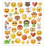 Sticker, Emojis, Blatt 15x16,5 cm, 1 Bl.