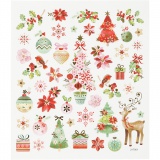 Sticker, Romantische Weihnachtszeit, Blatt 15x16,5 cm, 1 Bl.