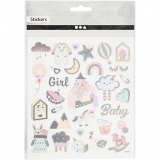 Sticker, Baby Girl, Blatt 15x16,5 cm, 1 Bl.