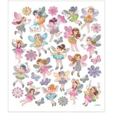 Sticker, Feen, Blatt 15x16,5 cm, ca. 30 Stk, 1 Bl.
