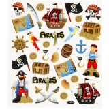 Sticker, Piraten, Blatt 15x16,5 cm, 1 Bl.