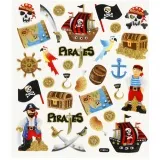Sticker, Piraten, Blatt 15x16,5 cm, 1 Bl.